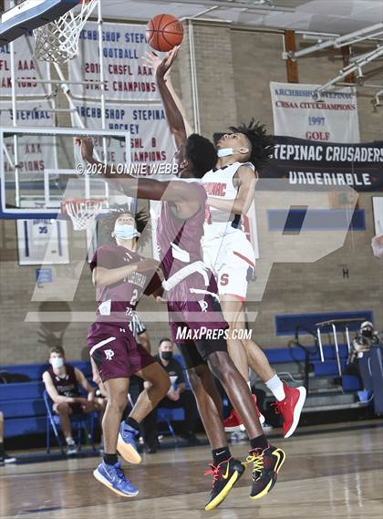 Thumbnail 3 in Fordham Prep vs Achbishop Stepinac (CHSAA Spring Tournament) photogallery.