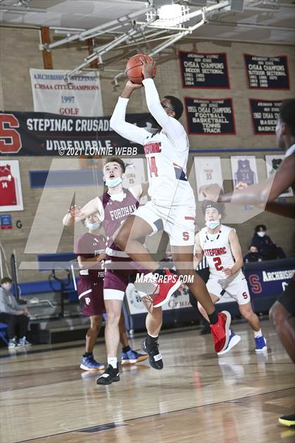Thumbnail 3 in Fordham Prep vs Achbishop Stepinac (CHSAA Spring Tournament) photogallery.
