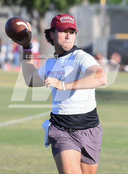Thumbnail 1 in Northwest Christian vs. Moon Valley (O'Connor 7v7) photogallery.