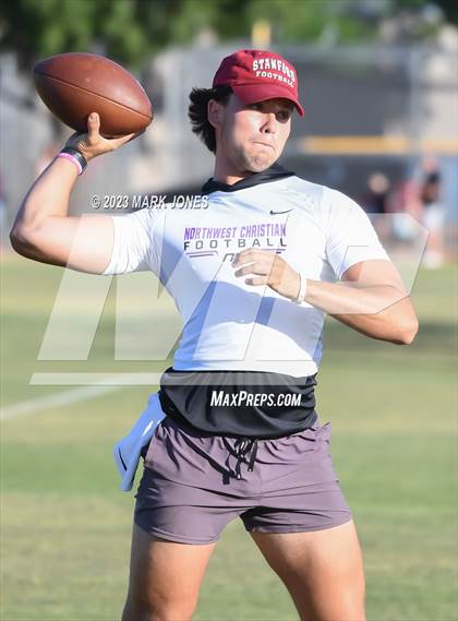 Thumbnail 2 in Northwest Christian vs. Moon Valley (O'Connor 7v7) photogallery.