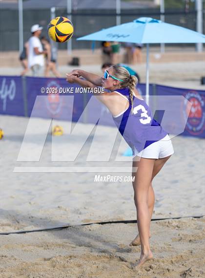 Thumbnail 2 in Norte Dame Prep vs. Desert Vista (AIA 6A Pairs D-I RD2) photogallery.
