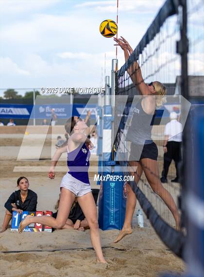 Thumbnail 1 in Norte Dame Prep vs. Desert Vista (AIA 6A Pairs D-I RD2) photogallery.