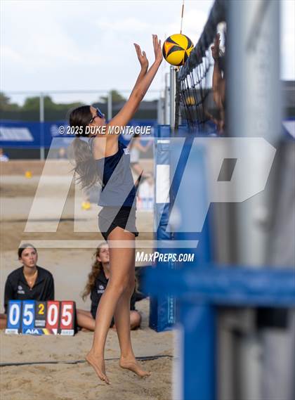 Thumbnail 2 in Norte Dame Prep vs. Desert Vista (AIA 6A Pairs D-I RD2) photogallery.