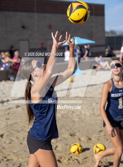 Thumbnail 1 in Norte Dame Prep vs. Desert Vista (AIA 6A Pairs D-I RD2) photogallery.