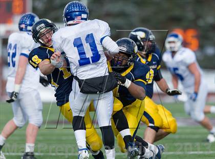 Thumbnail 3 in Lower Dauphin vs. Central Catholic (PIAA Class AAAA Semifinal) photogallery.