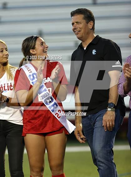 Thumbnail 3 in Charlotte Catholic @ Rocky River (Catholic Senior Night) photogallery.