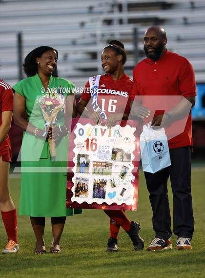 Thumbnail 1 in Charlotte Catholic @ Rocky River (Catholic Senior Night) photogallery.