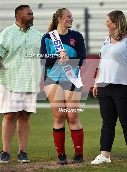 Thumbnail 1 in Charlotte Catholic @ Rocky River (Catholic Senior Night) photogallery.