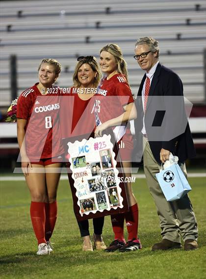 Thumbnail 1 in Charlotte Catholic @ Rocky River (Catholic Senior Night) photogallery.