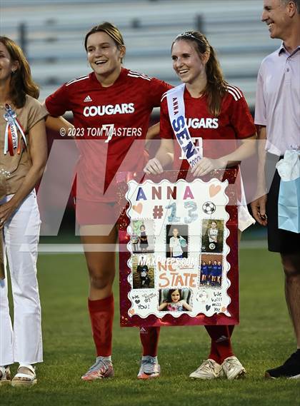 Thumbnail 3 in Charlotte Catholic @ Rocky River (Catholic Senior Night) photogallery.