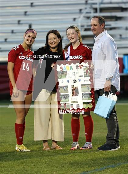 Thumbnail 2 in Charlotte Catholic @ Rocky River (Catholic Senior Night) photogallery.
