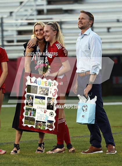 Thumbnail 1 in Charlotte Catholic @ Rocky River (Catholic Senior Night) photogallery.