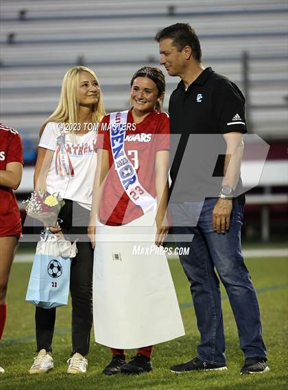 Thumbnail 2 in Charlotte Catholic @ Rocky River (Catholic Senior Night) photogallery.