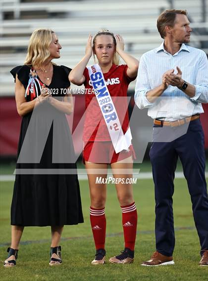 Thumbnail 2 in Charlotte Catholic @ Rocky River (Catholic Senior Night) photogallery.