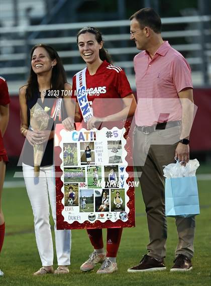 Thumbnail 3 in Charlotte Catholic @ Rocky River (Catholic Senior Night) photogallery.