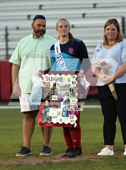 Thumbnail 3 in Charlotte Catholic @ Rocky River (Catholic Senior Night) photogallery.