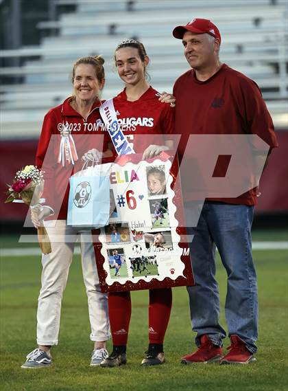 Thumbnail 2 in Charlotte Catholic @ Rocky River (Catholic Senior Night) photogallery.