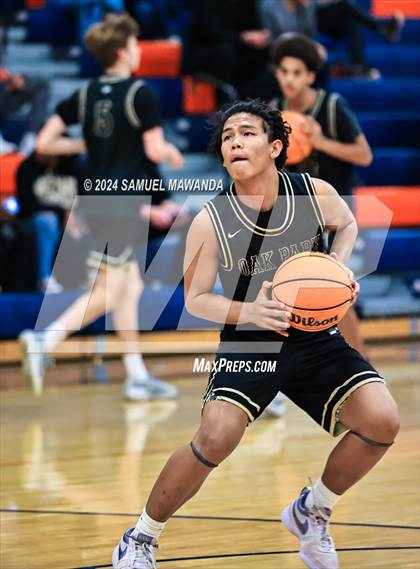Thumbnail 3 in Chaminade vs Oak Park (9th Annual west valley Boys Basketball Tip-off Classic) photogallery.