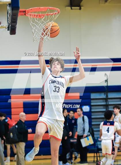 Thumbnail 3 in Chaminade vs Oak Park (9th Annual west valley Boys Basketball Tip-off Classic) photogallery.