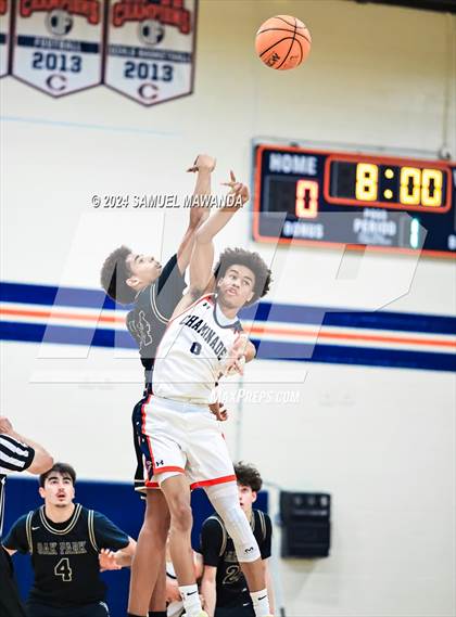 Thumbnail 3 in Chaminade vs Oak Park (9th Annual west valley Boys Basketball Tip-off Classic) photogallery.