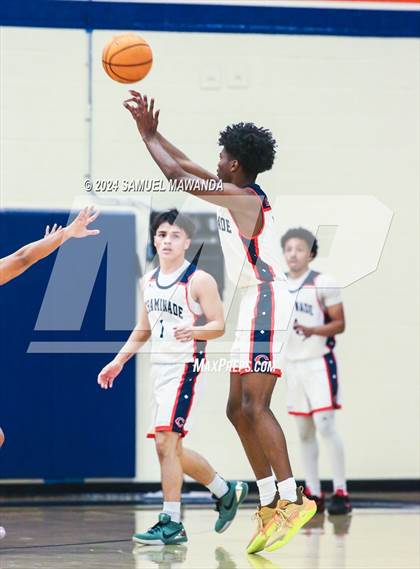 Thumbnail 3 in Chaminade vs Oak Park (9th Annual west valley Boys Basketball Tip-off Classic) photogallery.
