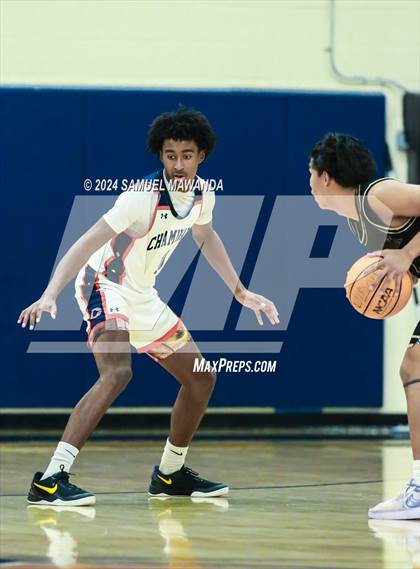 Thumbnail 3 in Chaminade vs Oak Park (9th Annual west valley Boys Basketball Tip-off Classic) photogallery.