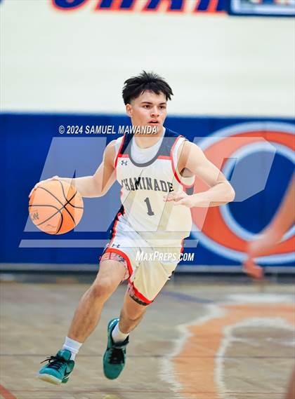 Thumbnail 2 in Chaminade vs Oak Park (9th Annual west valley Boys Basketball Tip-off Classic) photogallery.