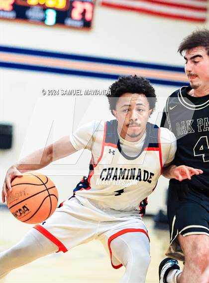 Thumbnail 3 in Chaminade vs Oak Park (9th Annual west valley Boys Basketball Tip-off Classic) photogallery.