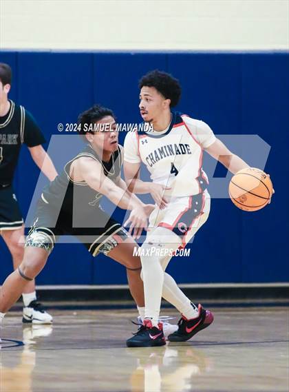 Thumbnail 3 in Chaminade vs Oak Park (9th Annual west valley Boys Basketball Tip-off Classic) photogallery.