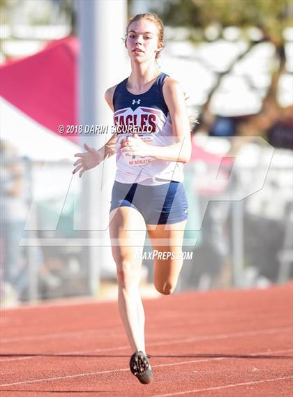 Thumbnail 3 in AIA Track & Field Preliminaries D3 & D4 (Girls 400 Meter Dash) photogallery.