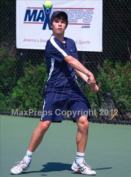 Thumbnail 3 in NYSPHSAA Boys Tennis Championships (Round 2) photogallery.