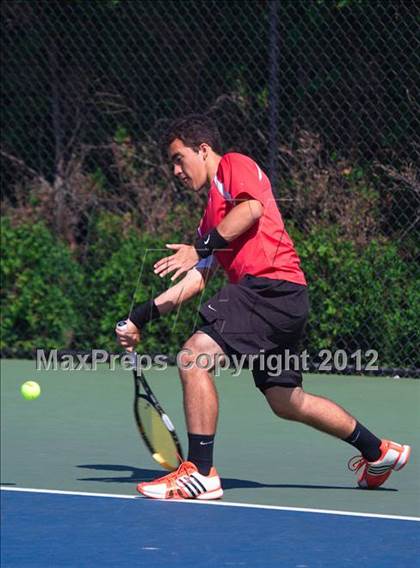 Thumbnail 2 in NYSPHSAA Boys Tennis Championships (Round 2) photogallery.