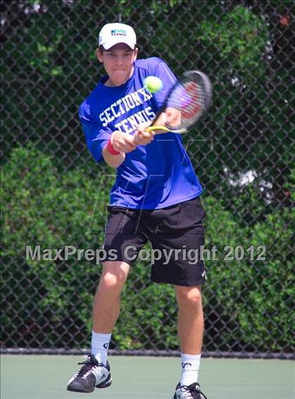 Thumbnail 3 in NYSPHSAA Boys Tennis Championships (Round 2) photogallery.