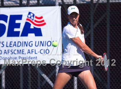 Thumbnail 3 in NYSPHSAA Boys Tennis Championships (Round 2) photogallery.