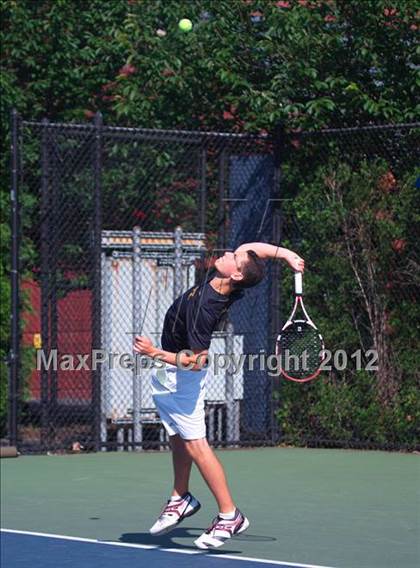 Thumbnail 2 in NYSPHSAA Boys Tennis Championships (Round 2) photogallery.