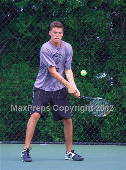 Thumbnail 3 in NYSPHSAA Boys Tennis Championships (Round 2) photogallery.