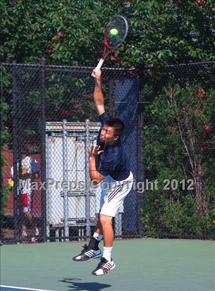 Thumbnail 2 in NYSPHSAA Boys Tennis Championships (Round 2) photogallery.