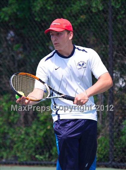 Thumbnail 1 in NYSPHSAA Boys Tennis Championships (Round 2) photogallery.