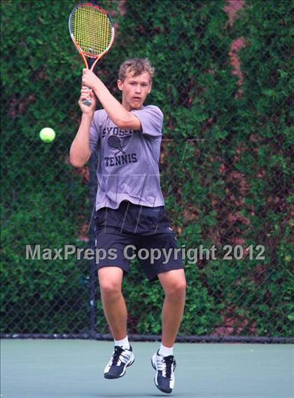 Thumbnail 2 in NYSPHSAA Boys Tennis Championships (Round 2) photogallery.