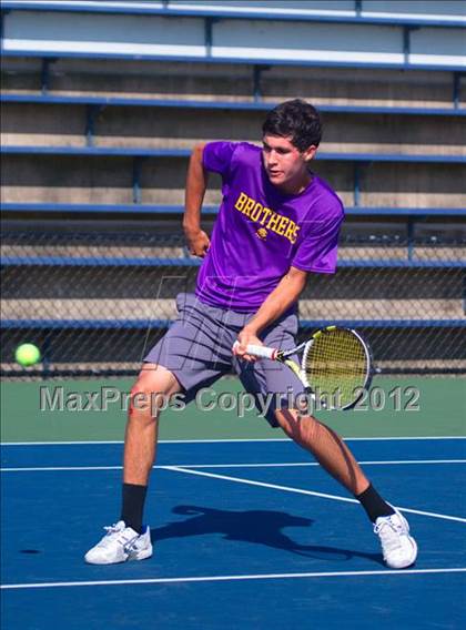 Thumbnail 2 in NYSPHSAA Boys Tennis Championships (Round 2) photogallery.