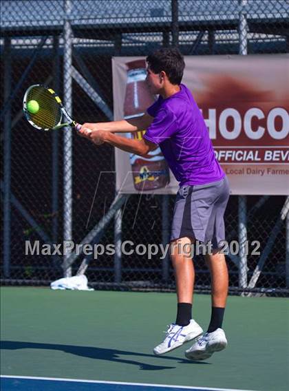 Thumbnail 3 in NYSPHSAA Boys Tennis Championships (Round 2) photogallery.