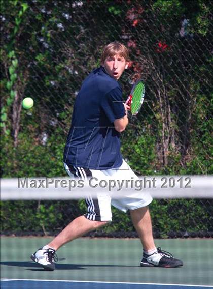 Thumbnail 3 in NYSPHSAA Boys Tennis Championships (Round 2) photogallery.