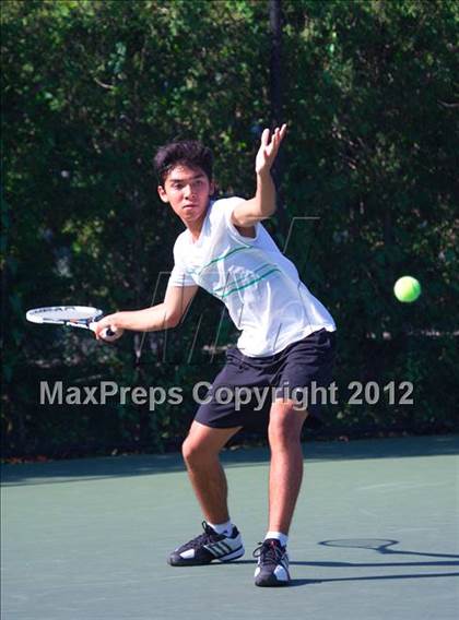 Thumbnail 2 in NYSPHSAA Boys Tennis Championships (Round 2) photogallery.