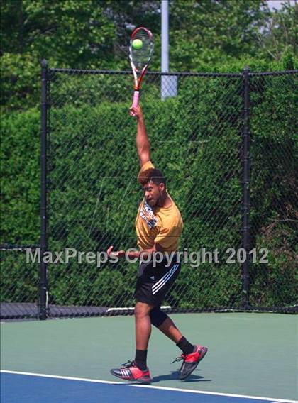 Thumbnail 2 in NYSPHSAA Boys Tennis Championships (Round 2) photogallery.