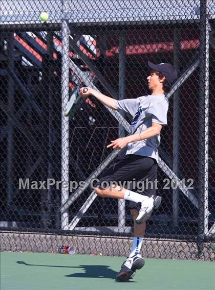 Thumbnail 3 in NYSPHSAA Boys Tennis Championships (Round 2) photogallery.