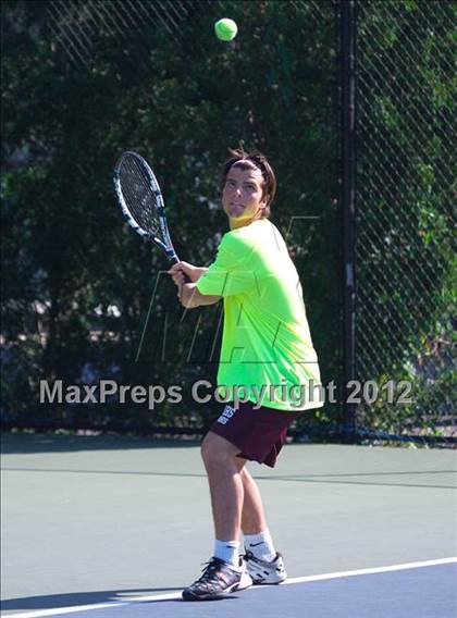 Thumbnail 3 in NYSPHSAA Boys Tennis Championships (Round 2) photogallery.