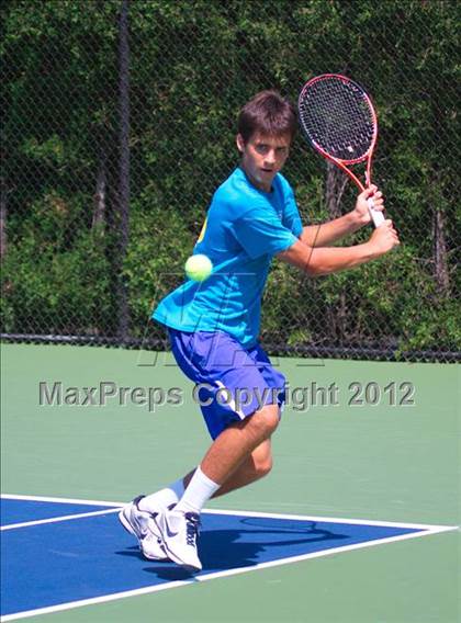 Thumbnail 2 in NYSPHSAA Boys Tennis Championships (Round 2) photogallery.