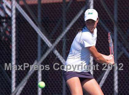 Thumbnail 3 in NYSPHSAA Boys Tennis Championships (Round 2) photogallery.