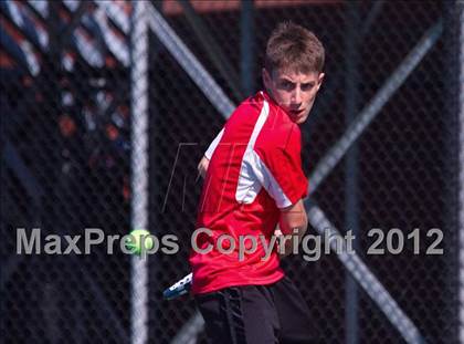 Thumbnail 2 in NYSPHSAA Boys Tennis Championships (Round 2) photogallery.