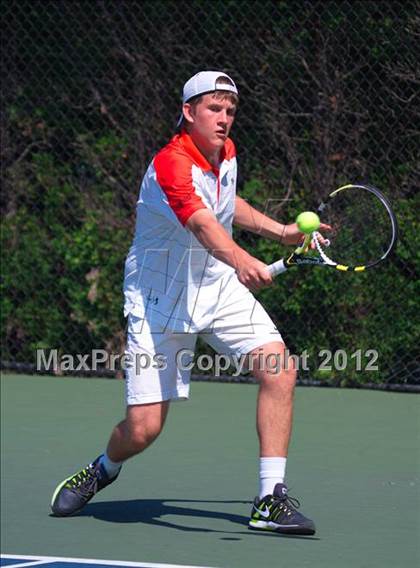 Thumbnail 2 in NYSPHSAA Boys Tennis Championships (Round 2) photogallery.